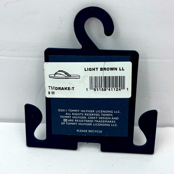 TOMMY HILFIGER MEN’S BROWN AND NAVY FLIP FLOPS, DRAKE-T STYLE, SIZE 9M - Picture 15 of 15